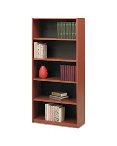 SAF7173CY VALUE MATE SERIES METAL BOOKCASE, FIVE-SHELF, 31-3/4W X 13-1/2D X 67H, CHERRY