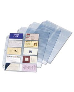 CRD7856000 BUSINESS CARD REFILL PAGES, HOLDS 200 CARDS, CLEAR, 20 CARDS/SHEET, 10/PACK