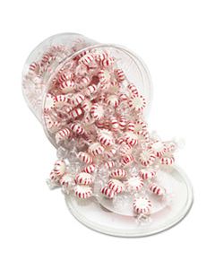 OFX70019 STARLIGHT MINTS, PEPPERMINT HARD CANDY, INDIVIDUAL WRAPPED, 2 LB RESEALABLE TUB
