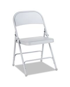 ALEFCMT4G STEEL FOLDING CHAIR, LIGHT GRAY SEAT/LIGHT GRAY BACK, LIGHT GRAY BASE, 4/CARTON