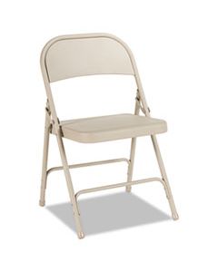 ALEFCMT4T STEEL FOLDING CHAIR, TAN SEAT/TAN BACK, TAN BASE, 4/CARTON