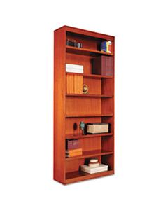 ALEBCS78436MC SQUARE CORNER WOOD BOOKCASE, SEVEN-SHELF, 35.63"W X 11.81"D X 83.86"H, MEDIUM CHERRY