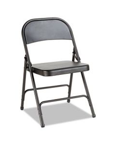 ALEFCMT4B STEEL FOLDING CHAIR, GRAPHITE SEAT/GRAPHITE BACK, GRAPHITE BASE, 4/CARTON