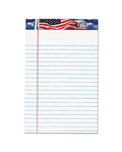 TOP75101 AMERICAN PRIDE WRITING PAD, NARROW RULE, 5 X 8, WHITE, 50 SHEETS, 12/PACK