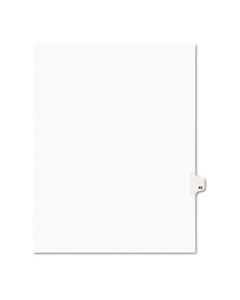 AVE01043 PREPRINTED LEGAL EXHIBIT SIDE TAB INDEX DIVIDERS, AVERY STYLE, 10-TAB, 43, 11 X 8.5, WHITE, 25/PACK