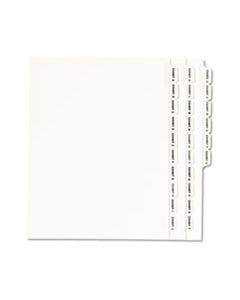 AVE01370 PREPRINTED LEGAL EXHIBIT SIDE TAB INDEX DIVIDERS, AVERY STYLE, 26-TAB, EXHIBIT A TO EXHIBIT Z, 11 X 8.5, WHITE, 1 SET