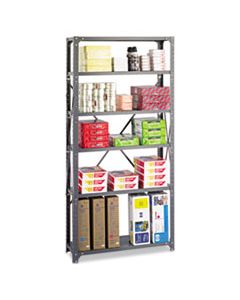 SAF6268 COMMERCIAL STEEL SHELVING UNIT, SIX-SHELF, 36W X 12D X 75H, DARK GRAY