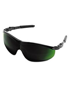 CRWST1150 STORM SAFETY GLASSES, BLACK FRAME, GREEN LENS