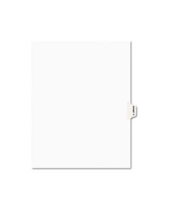 AVE01386 AVERY-STYLE PREPRINTED LEGAL SIDE TAB DIVIDER, EXHIBIT P, LETTER, WHITE, 25/PACK