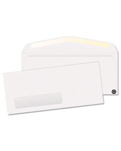 QUA21316 WINDOW ENVELOPE, #10, COMMERCIAL FLAP, GUMMED CLOSURE, 4.13 X 9.5, WHITE, 500/BOX