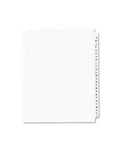 AVE01400 PREPRINTED LEGAL EXHIBIT SIDE TAB INDEX DIVIDERS, AVERY STYLE, 26-TAB, A TO Z, 11 X 8.5, WHITE, 1 SET