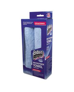 END11421 LARGE-SIZED MICROFIBER TOWELS TWO-PACK, 15 X 15, UNSCENTED, BLUE, 2/PACK