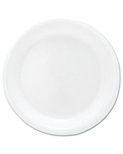 DCC6PWQRPK MEDIUMWEIGHT FOAM DINNERWARE, PLATES, 6" DIA, WHITE, 125/PACK