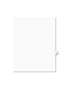 AVE01418 PREPRINTED LEGAL EXHIBIT SIDE TAB INDEX DIVIDERS, AVERY STYLE, 26-TAB, R, 11 X 8.5, WHITE, 25/PACK