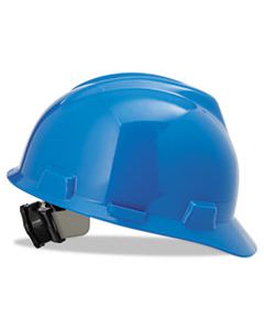 MSA475359 V-GARD HARD HATS, RATCHET SUSPENSION, SIZE 6 1/2 - 8, BLUE