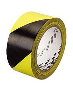 MMM02120043181 766 HAZARD WARNING TAPE, BLACK/YELLOW, 2" X 36YDS