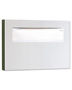 BOB221 STAINLESS STEEL TOILET SEAT COVER DISPENSER, 15 3/4 X 2 X 11, SATIN FINISH