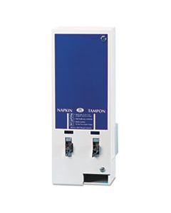 HOSED125 ELECTRONIC VENDOR DUAL SANITARY NAPKIN/TAMPON DISPENSER, COIN OPERATED, METAL