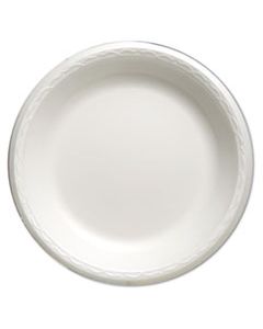 GNP81000 FOAM DINNERWARE, PLATE, 10 1/4" DIA, WHITE, 125/PACK, 4 PACKS/CARTON