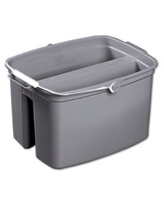 RCP2617GRA DOUBLE UTILITY PAIL, 17QT, GRAY