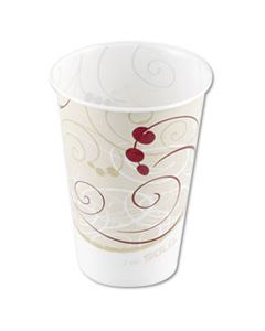 SCCR7NSYM SYMPHONY DESIGN WAX-COATED PAPER COLD CUP, 7 OZ, BEIGE/WHITE, 100/SLEEVE, 20 SLEEVES/CARTON