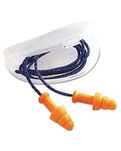 HOWSMF30 SMARTFIT MULTIPLE-USE EARPLUGS, CORDED, 25NRR, ORANGE, 100 PAIRS