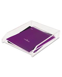 KTKAD10 CLEAR ACRYLIC LETTER TRAY, 1 SECTION, LETTER SIZE FILES, 10.5" X 13.75" X 2.5", CLEAR