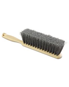 BWK5408 COUNTER BRUSH, FLAGGED POLYPROPYLENE FILL, 8" LONG, TAN HANDLE