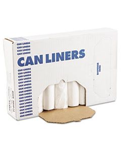 BWK385814 HIGH-DENSITY CAN LINERS, 60 GAL, 11 MICRONS, 38" X 58", NATURAL, 200/CARTON