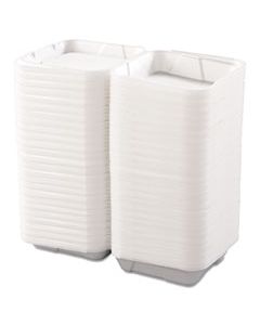 BWK0100 SNAP-IT FOAM HINGED LID CONTAINERS, 1-COMP, 9 1/4 X 9 1/4 X 3, WHITE, 200/CARTON