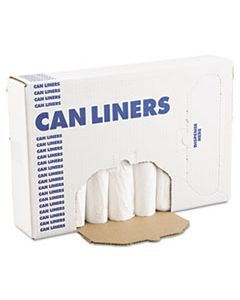 BWK2432EXH LOW-DENSITY WASTE CAN LINERS, 16 GAL, 0.4 MIL, 24" X 32", WHITE, 500/CARTON