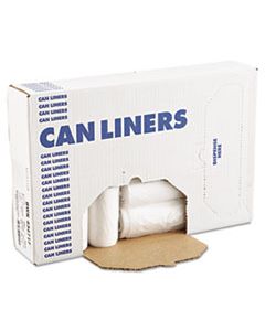 HERZ5845HNR01 HIGH-DENSITY CAN LINERS WITH ACCUFIT SIZING, 23 GAL, 14 MICRONS, 29" X 45", NATURAL, 250/CARTON