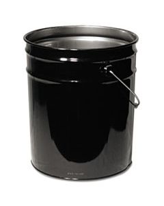 OPEN HEAD STEEL PAIL, 5GAL, BLACK, UNLINED