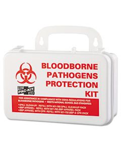 PKT3060 SMALL INDUSTRIAL BLOODBORNE PATHOGEN KIT, PLASTIC CASE, 4.5"H X 7.5"W X 2.75"D