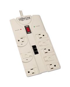TRPTLP808TELTAA PROTECT IT! COMPUTER SURGE PROTECTOR, 8 OUTLETS, 8 FT. CORD, 3150 JOULES, TAA