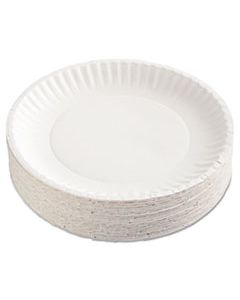 AJMCP9GOEWH GOLD LABEL COATED PAPER PLATES, 9" DIA, WHITE, 100/PACK, 10 PACKS/CARTON