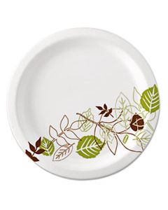 DXEUX9WSPK PATHWAYS SOAK-PROOF SHIELD MEDIUMWEIGHT PAPER PLATES, 8 1/2", GRN/BURG, 125/PK