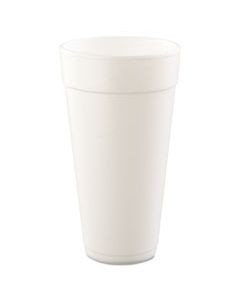 DCC24J24 FOAM DRINK CUPS, 24 OZ, WHITE, 500/CARTON