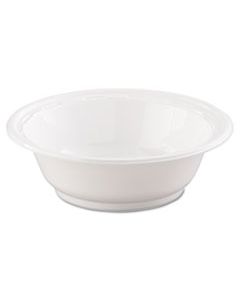 DCC12BWWF FAMOUS SERVICE PLASTIC DINNERWARE, BOWL, 12OZ, WHITE, 125/PACK, 8 PACKS/CARTON