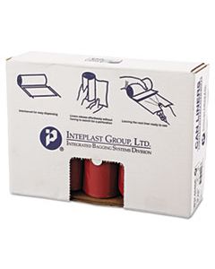 IBSSL4046R LOW-DENSITY COMMERCIAL CAN LINERS, 45 GAL, 1.3 MIL, 40" X 46", RED, 100/CARTON