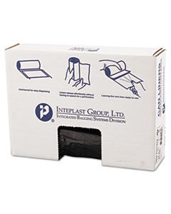 IBSSL4347XPK LOW-DENSITY COMMERCIAL CAN LINERS, 56 GAL, 0.9 MIL, 43" X 47", BLACK, 100/CARTON