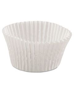 HFM610032 FLUTED BAKE CUPS, 4.5" DIAMETER X 1.25"H, WHITE, 500/PACK, 20 PACK/CARTON
