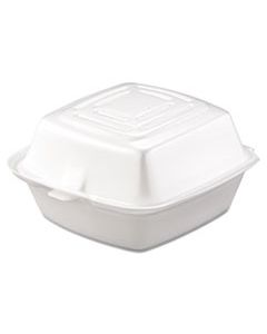 DCC50HT1 CARRYOUT FOOD CONTAINER, FOAM, 1-COMP, 5 1/2 X 5 3/8 X 2 7/8, WHITE, 500/CARTON