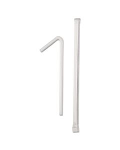 DXEFXW7 WRAPPED FLEX STRAWS, 7 3/4", POLYPROPYLENE, WHITE, 10000/CARTON