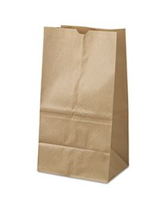 BAGGK25S500 GROCERY PAPER BAGS, 40 LBS CAPACITY, #25 SQUAT, 8.25"W X 6.13"D X 15.88"H, KRAFT, 500 BAGS