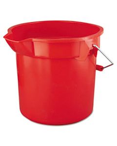 RCP2614RED BRUTE ROUND UTILITY PAIL, 14QT, RED