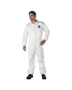 DUPTY125S2XL TYVEK ELASTIC-CUFF COVERALLS, HD POLYETHYLENE, WHITE, 2X-LARGE, 25/CARTON