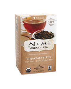 NUM10220 ORGANIC TEAS AND TEASANS, 1.4OZ, BREAKFAST BLEND, 18/BOX