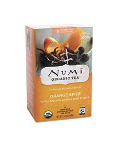 NUM10240 ORGANIC TEAS AND TEASANS, 1.58OZ, WHITE ORANGE SPICE, 16/BOX