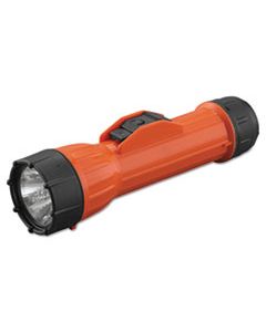 BGT14460 WORKSAFE WATERPROOF FLASHLIGHT, 2 D BATTERIES, ORANGE/BLACK